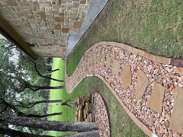 stone and gravel walkway